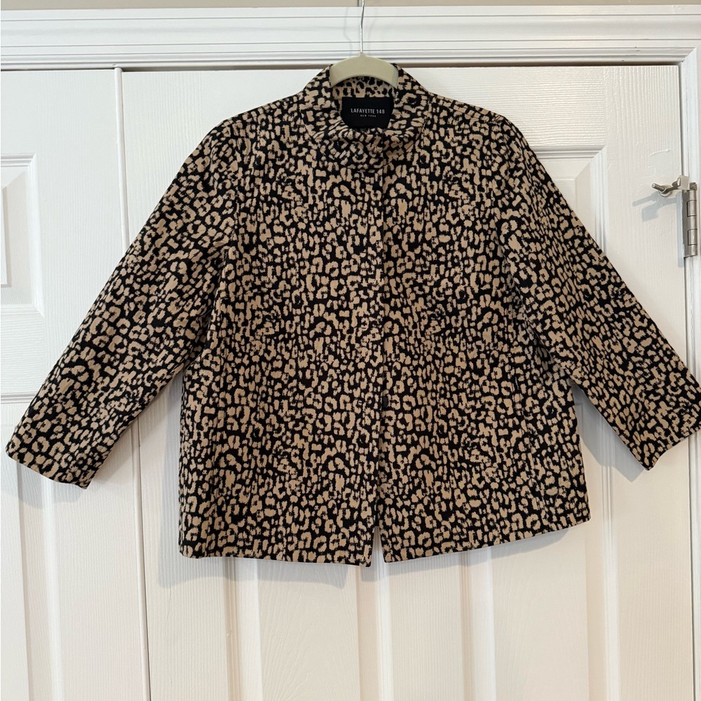 Lafayette 148 New York Brown and Black Teddy Jacket